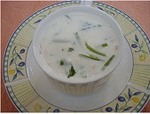 Spinach and bean soup rustic milk